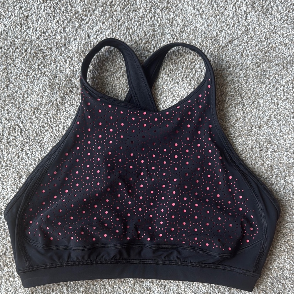 Lululemon Black and Pink Racerback Sports Bra